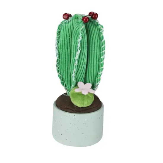 7" Artificial Plush Cactus in Pot Decoration {1}