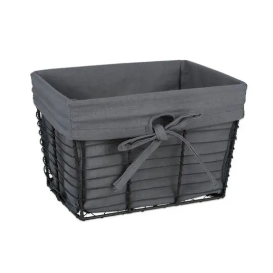 DII&reg; Small Gray Lined Vintage Wire Basket, 3ct. {7}