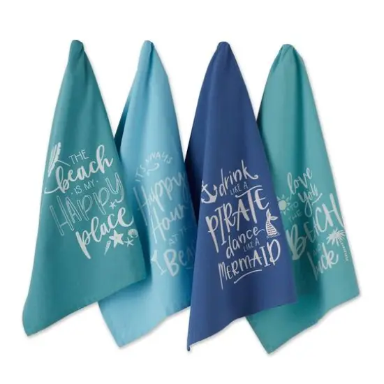 DII&reg; Beach Happy Place Printed Dishtowel Set {1}