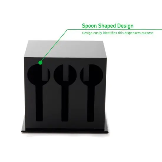 Mind Reader Black 3 Compartment Plastic Utensil Dispenser & Cutlery Organizer {8}