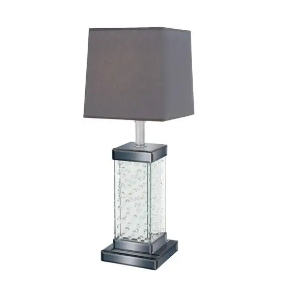 31" Gray Glass Glam Table Lamp {1}