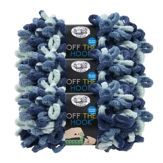 3 Pack Lion Brand&reg; Off The Hook&trade; Yarn Blue Sapphire {1}