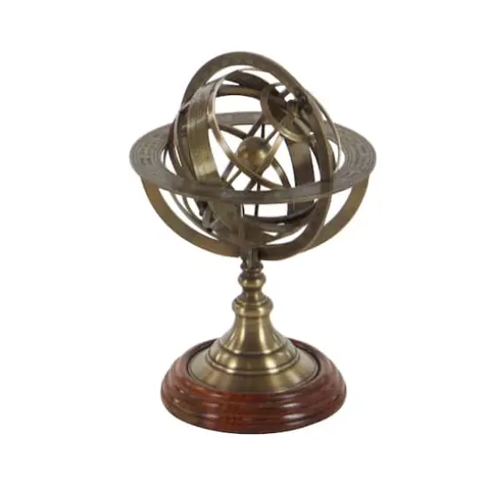 11" Brass Coastal Globe {3}