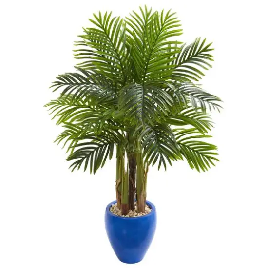 4.5ft. Palm Tree in Blue Planter {1}