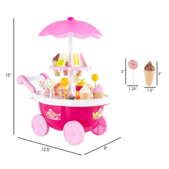 Toy Time Kid's Ice Cream Cart {3}