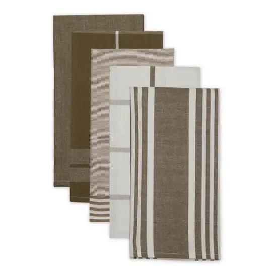 DII&reg; Classic Oversized Woven Dishtowels Set Mushroom {4}