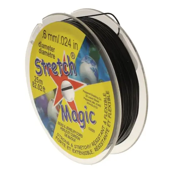 Stretch Magic&reg; 0.6mm Black Bead & Jewelry Cord, 25m {1}