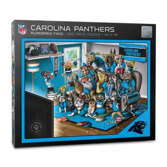 NFL Purebred Fans A Real Nailbiter 500 Piece Puzzle Carolina Panthers {1}
