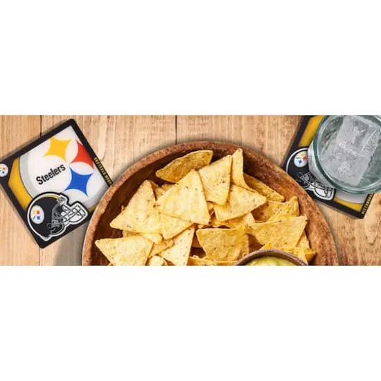 NFL 3D Logo Series Coaster Set Pittsburgh Steelers {4}