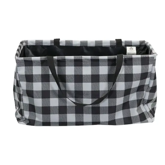 Household Essentials Krush&reg; Black & White Canvas Utility Tote {4}