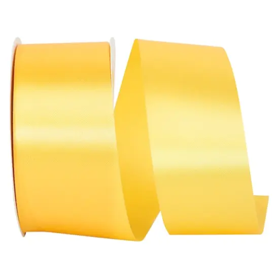 JAM Paper 1.875" x 50yd. Single Face Satin Allure Ribbon Baby Maize {1}