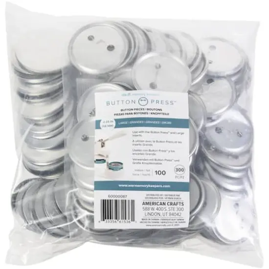 We R Memory Keepers&reg; Button Press&trade; Large Button Pieces, 100ct. {1}