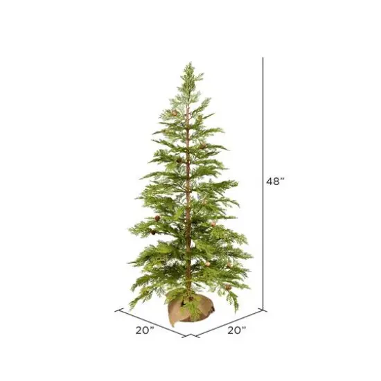 48" Unlit Cedar Pine Artificial Christmas Tree {4}