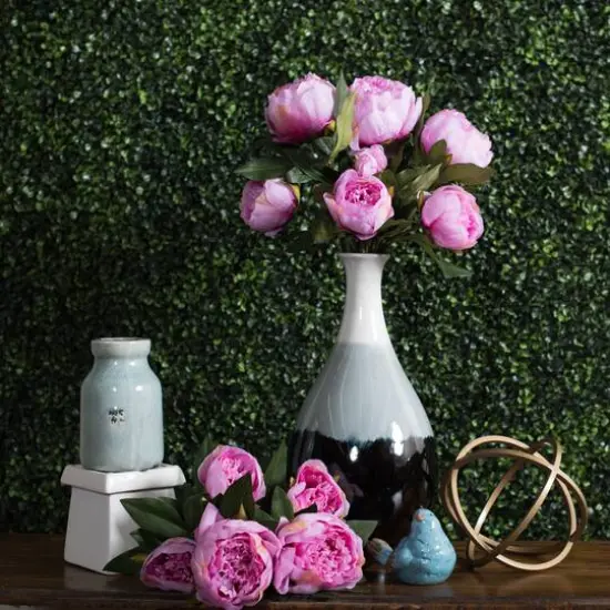 Artificial Cerise Peony Bush {9}