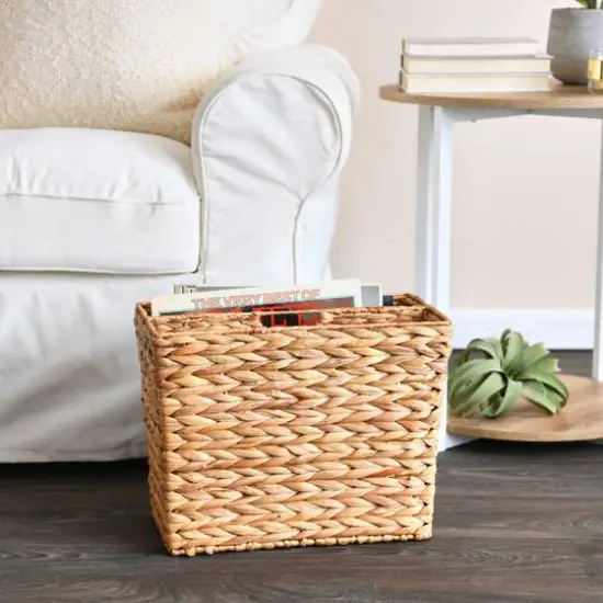 Household Essentials 17" Hyacinth Wide Side by Side Magazine Rack {3}