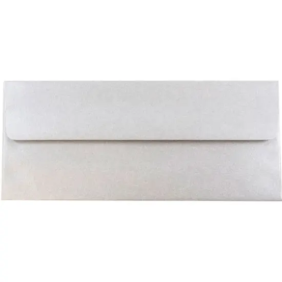 JAM Paper #10 Metallic Business Envelopes, 25ct. Silver Stardream {1}