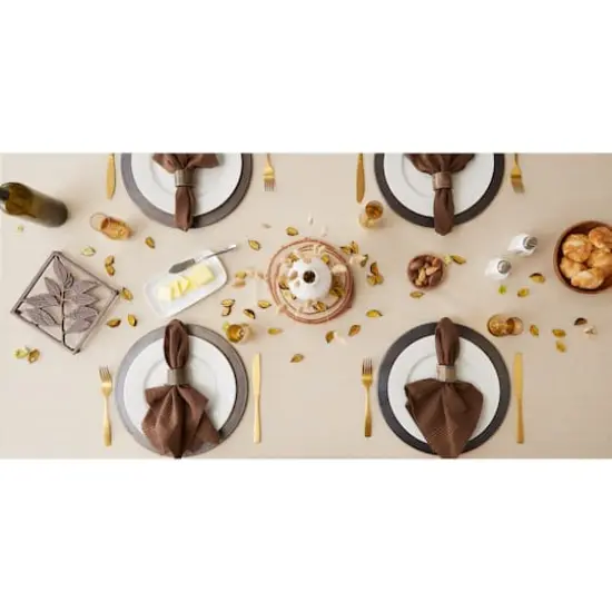 Red French Stripe Tablecloth 52" x 52" {6}