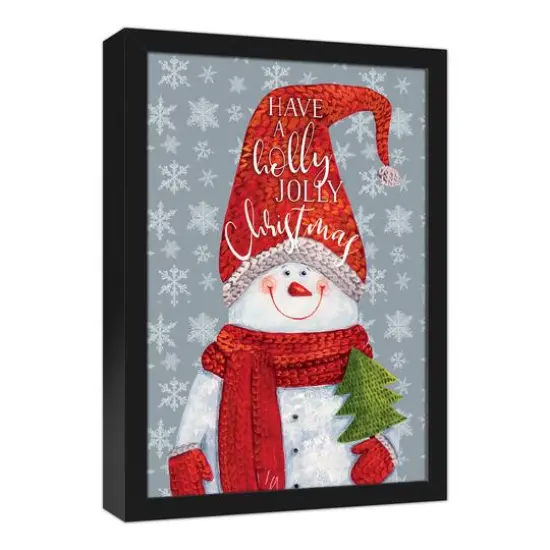 Have a Holly Jolly Christmas Black Framed Wall Art {3}