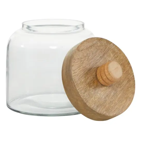 Clear Glass Farmhouse Canisters Set {3}