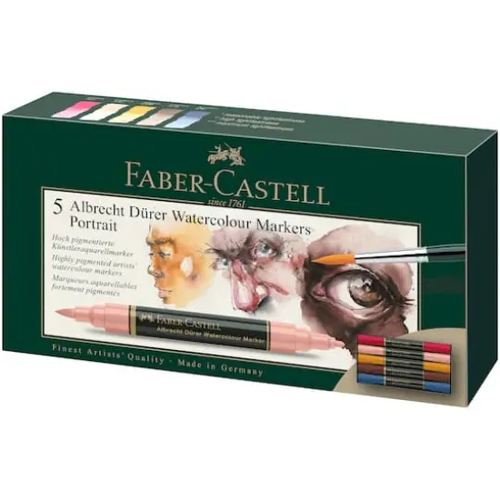 Faber-Castell&reg; Arbrecht D&uuml;rer 5-Piece Watercolor Marker Set Portrait {1}
