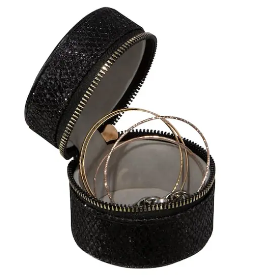 Ruby + Cash Black Circle Travel Jewelry Accessory Organizer {4}