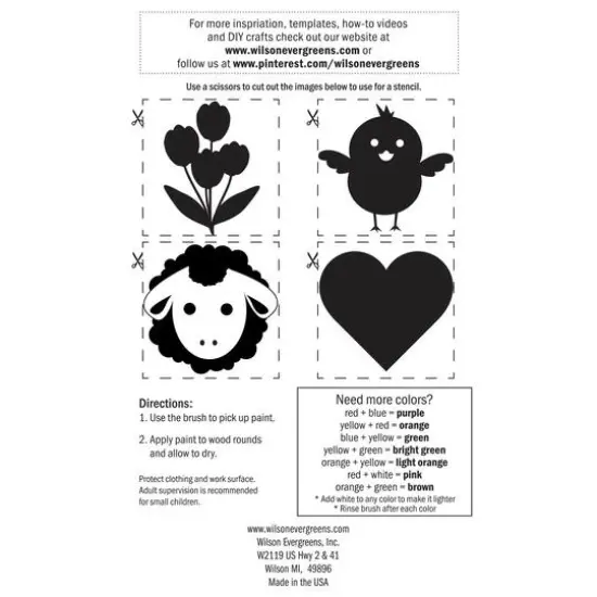 Wilson&reg; Enterprises Wood Paint Set Spring {5}