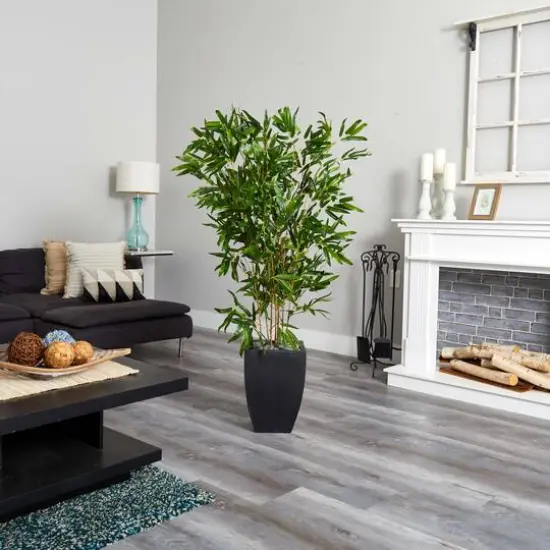 5ft. Bamboo Tree in Black Planter {6}