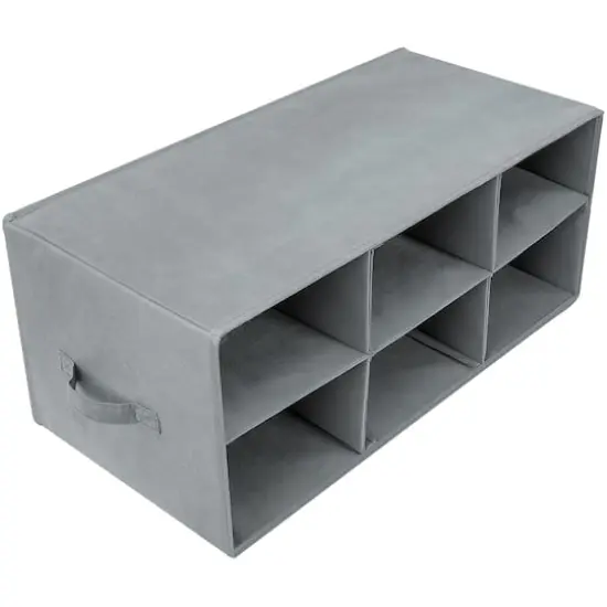 Sorbus 25" Gray Shoe Organizer Bin {1}