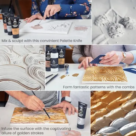 Arteza 12 Piece Texture Paint Kit {3}