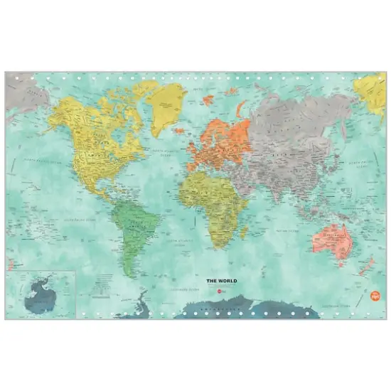 WallPops Aquarelle Dry Erase World Map {1}