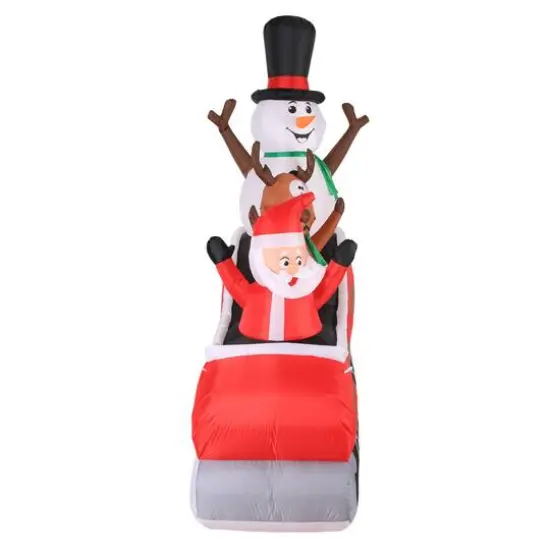8ft. Airflowz Inflatable Santa Sleigh Ride {6}