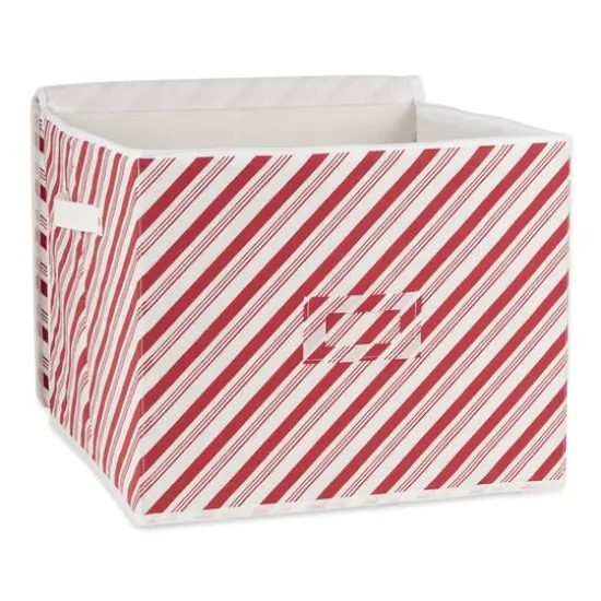 DII&reg; Holiday Candy Stripe Print Large Ornament Storage {4}