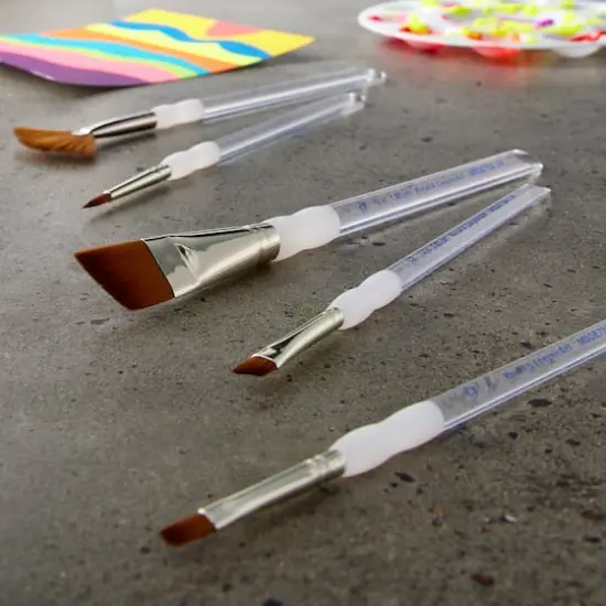 Soft-Grip&reg; Synthetic Angular Variety 5 Piece Brush Set {3}