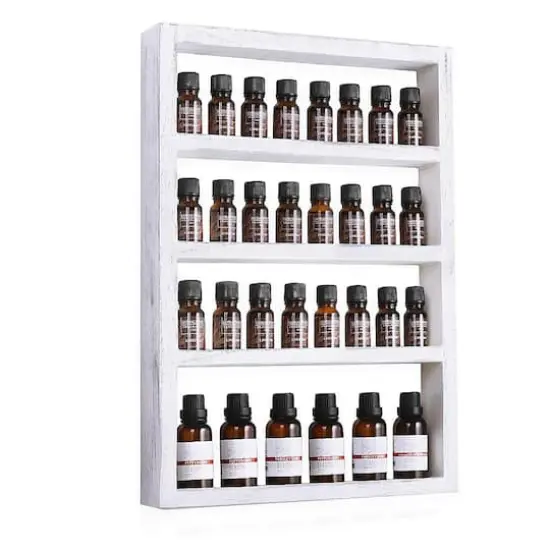 Essential Oil Storage Wall Display Rack Gray White {1}