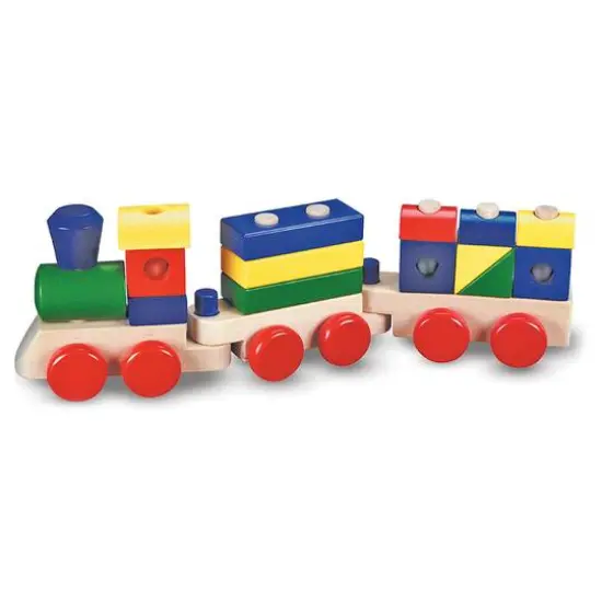 Wood Block Stacking Train {3}