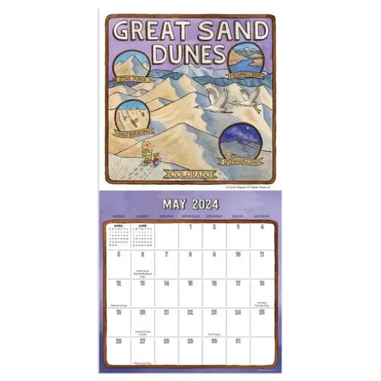 TF Publishing 2024 National Parks Art Mini Calendar {4}