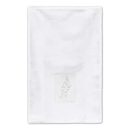 Leaves on Linen Tea Towel Set {5}