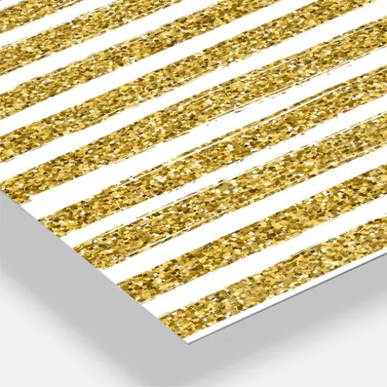 Designart 'Golden Horizontal Lines Oversized Mid-Century Modern Multipanel Wall Clock {5}