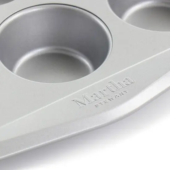 Martha Stewart Gray 12 Cup Nonstick Carbon Steel Muffin Pan {7}