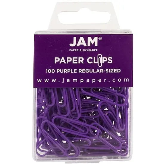JAM Paper Desk Essentials Paper Clips & Binder Clips Kit Purple {4}