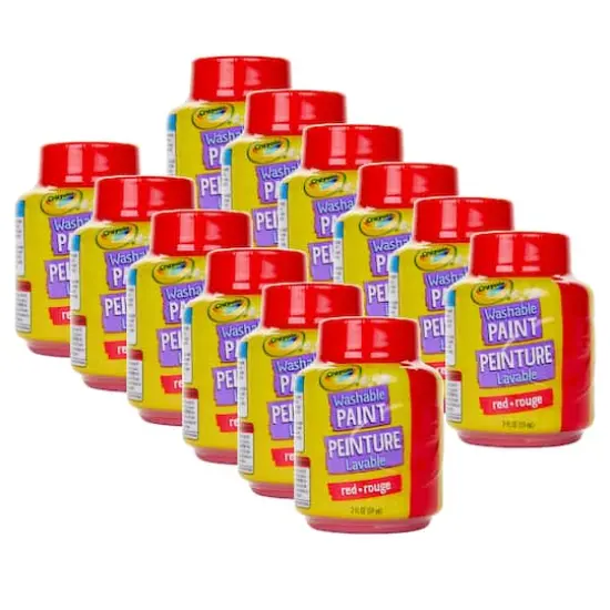 Crayola&reg; 2oz. Red Washable Paints, 12ct. {1}