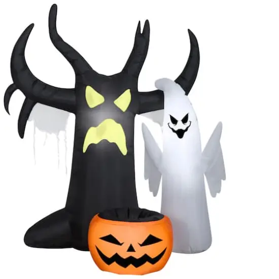 5ft. Airblown&reg; Inflatable Ghost & Tree with Candy Bowl {1}
