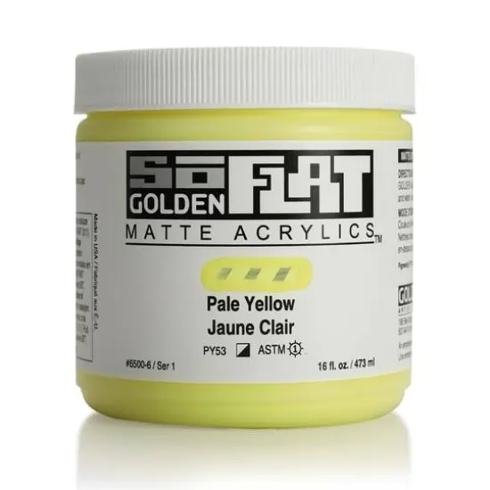 Golden&reg; SoFlat Matte Acrylic Paint, 16oz. Pale Yellow {1}