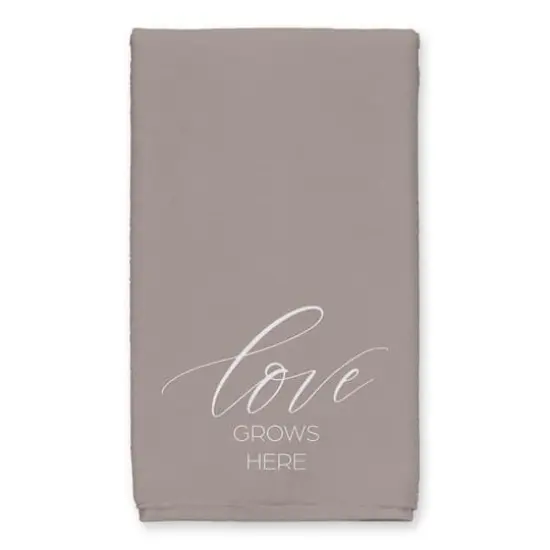 Love Grows Here Tea Towel Set Brown {3}