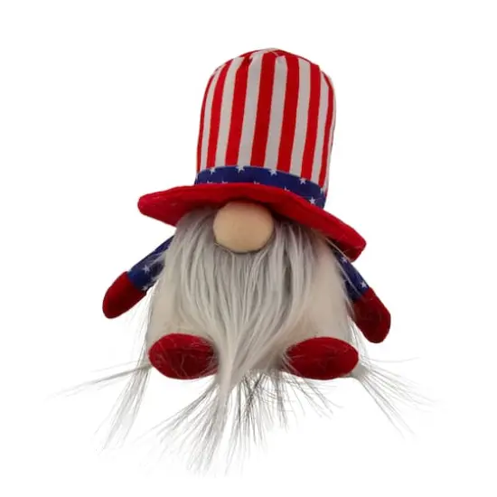 6" Lighted Americana Boy 4th of July Patriotic Gnome {1}