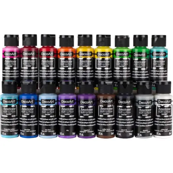 Americana&reg; 18 Color Multi-Surface Satin Acrylic Paint Set {1}
