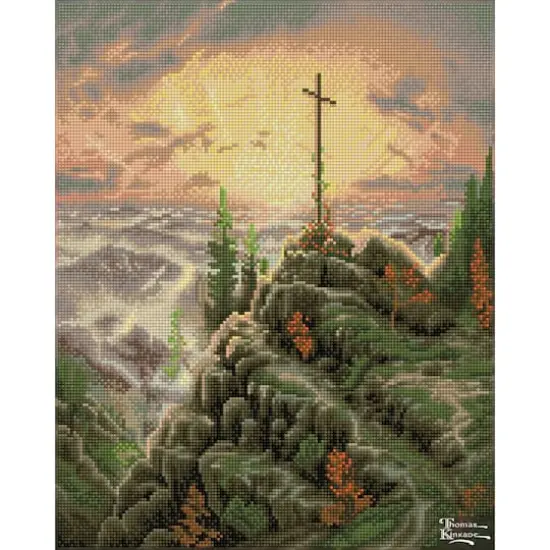 Diamond Dotz&reg; Intermediate Level Thomas Kinkade Sunrise Diamond Painting Kit {5}