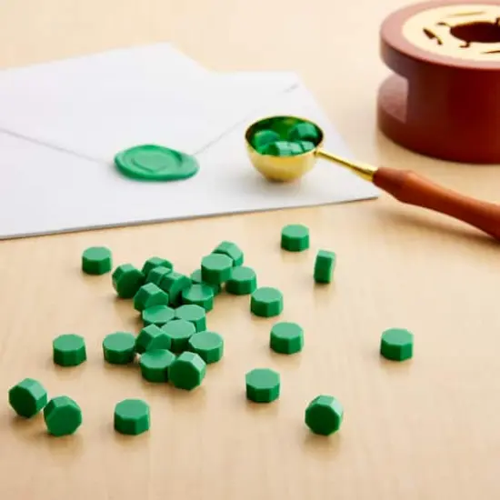 Sealing Wax Beads by Recollections&trade; Green {3}
