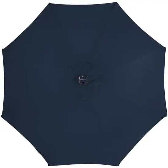 9ft. Solar Lighted Outdoor Patio Market Umbrella Navy Blue {7}