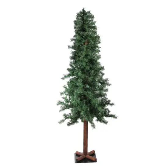 7ft. Unlit Traditional Woodland Alpine Artificial Christmas Tree {1}